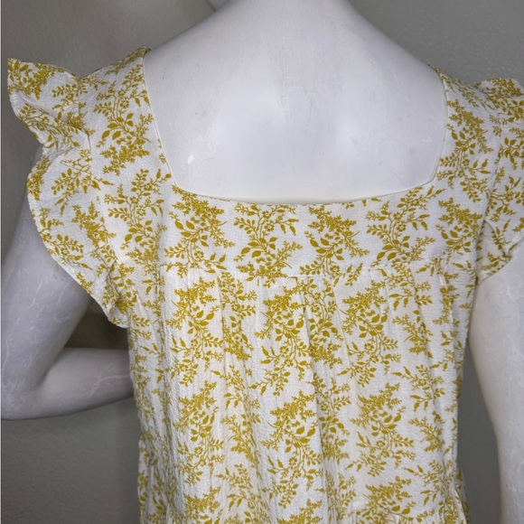 Ces Femme Dress Size Medium In Yellow Floral.  #94 - Picture 8 of 11